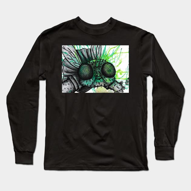 buggy betty water color Long Sleeve T-Shirt by Garbage art by Albino Ryno